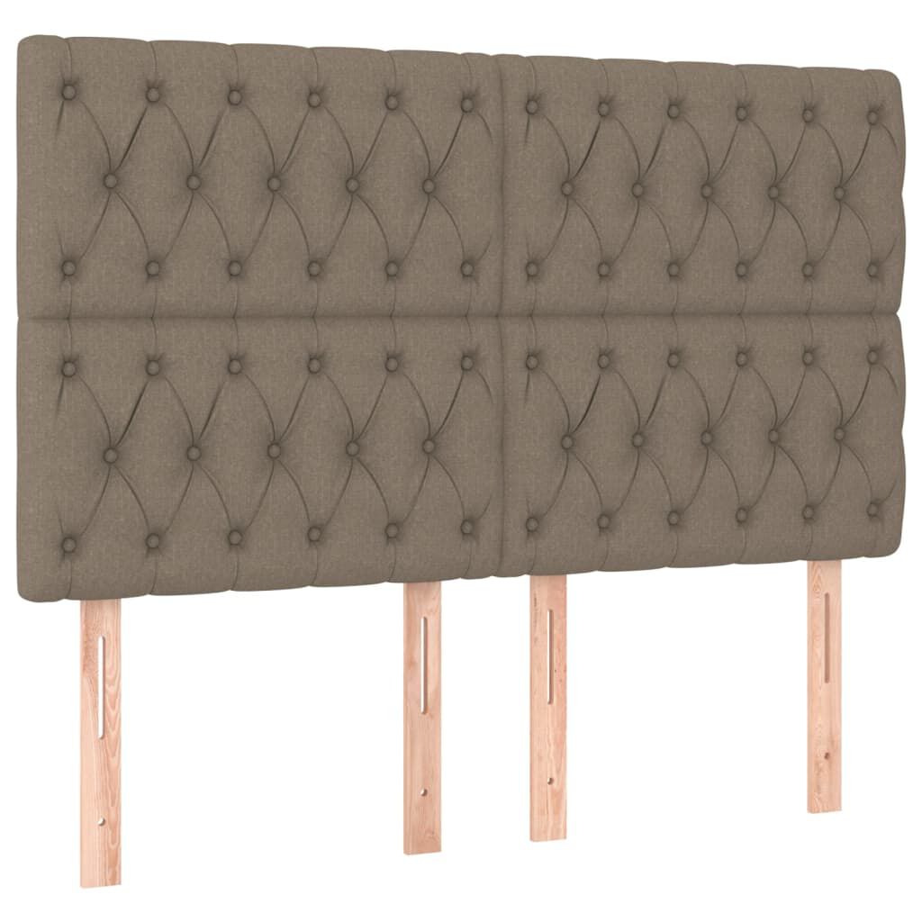 vidaXL Κεφαλάρια Κρεβατιού 4 τεμ. Taupe 80x7x78/88 εκ. Υφασμάτινο
