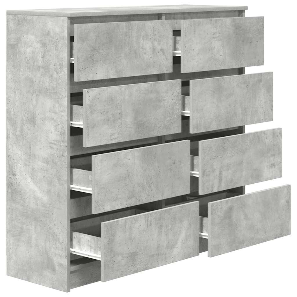 vidaXL Ντουλάπι Γκρι Σκυροδέματος 100x35x99 εκ. Επεξεργασμένο Ξύλο