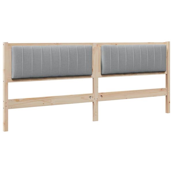 vidaXL Ταπετσαρισμένο κεφαλάρι Καφέ 200 cm Στερεά ξυλεία πεύκου