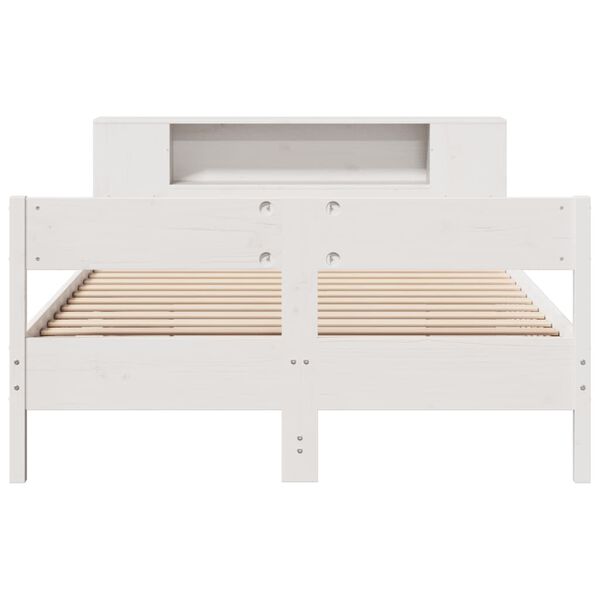 vidaXL Κρεβάτι Βιβλιοθήκη Χωρίς Στρώμα 160x200 εκ Μασίφ Ξύλο Πεύκου