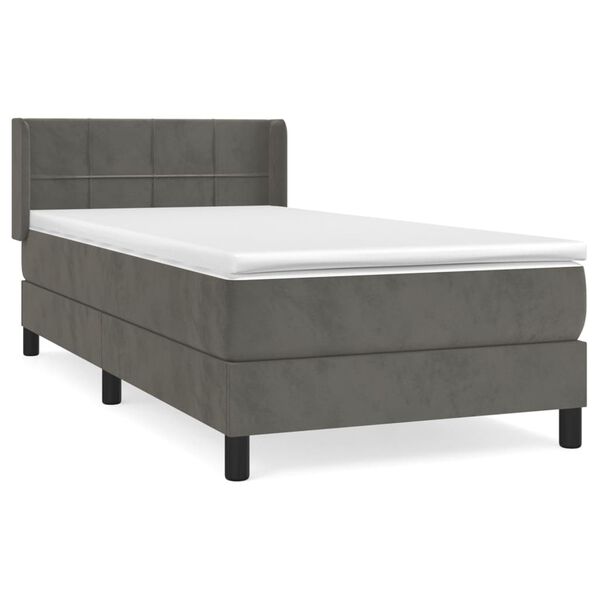 vidaXL &Kappa;&rho;&epsilon;&beta;ά&tau;&iota; Boxspring &mu;&epsilon; &Sigma;&tau;&rho;ώ&mu;&alpha; &Sigma;&kappa;&omicron;ύ&rho;&omicron; &Gamma;&kappa;&rho;&iota; 90x200 &epsilon;&kappa;. &Beta;&epsilon;&lambda;&omicron;ύ&delta;&iota;&nu;&omicron;