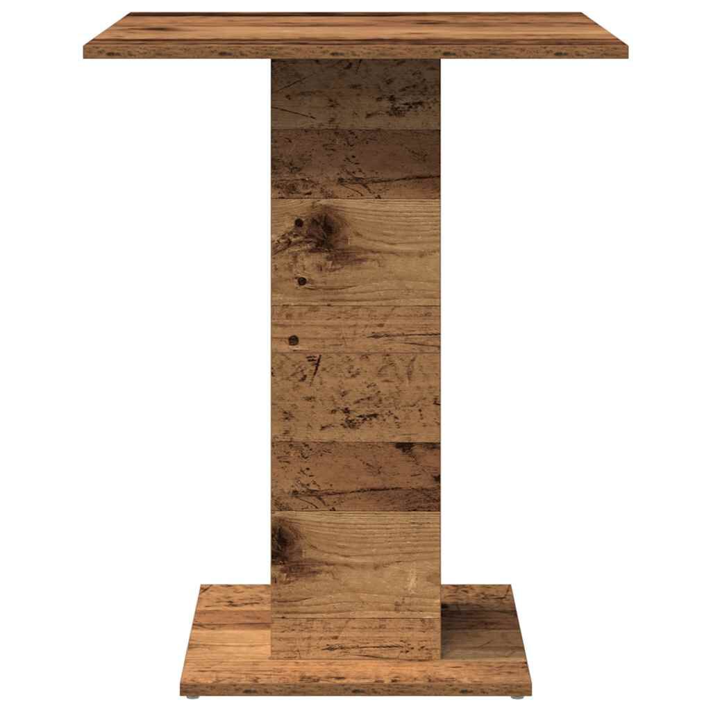 vidaXL Τραπέζι Bistro Παλιό Ξύλο 60 x 60 x 75 εκ. Μοριοσανίδα