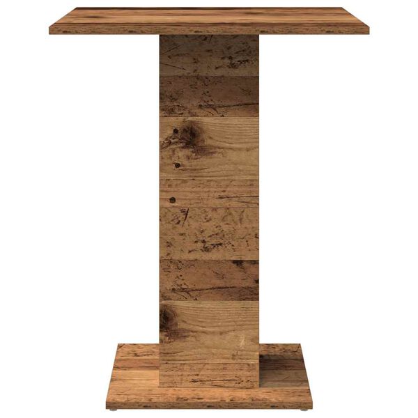 vidaXL Τραπέζι Bistro Παλιό Ξύλο 60 x 60 x 75 εκ. Μοριοσανίδα