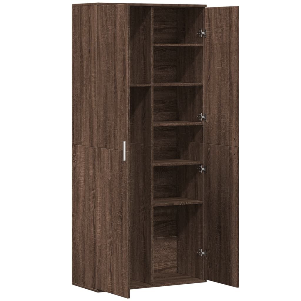 vidaXL Ντουλάπι Καφέ Δρυς 80x35x180 εκ. από Επεξεργασμένο Ξύλο