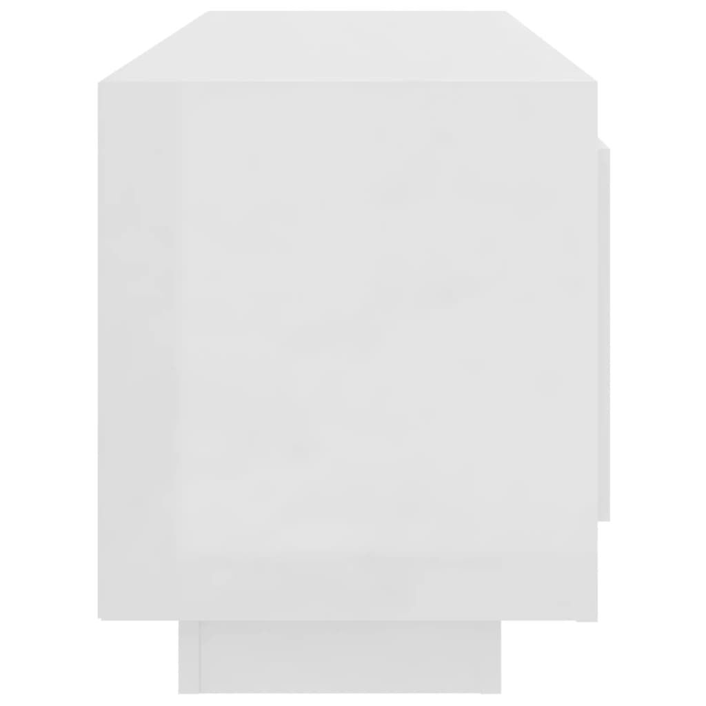 vidaXL Έπιπλο Τηλεόρασης Γυαλ. Λευκό 102x35x45 εκ. Επεξεργασμένο Ξύλο