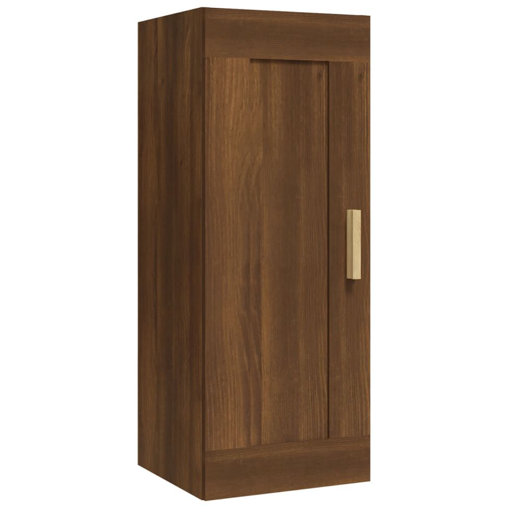 vidaXL Ντουλάπι Τοίχου Καφέ Δρυς 35x34x90 εκ. Επεξεργασμένο Ξύλο