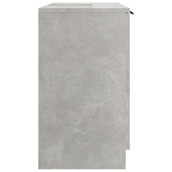 vidaXL Ντουλάπι Μπάνιου Γκρι Σκυροδέματος 64,5x33,5x59 εκ. Επεξ. Ξύλο