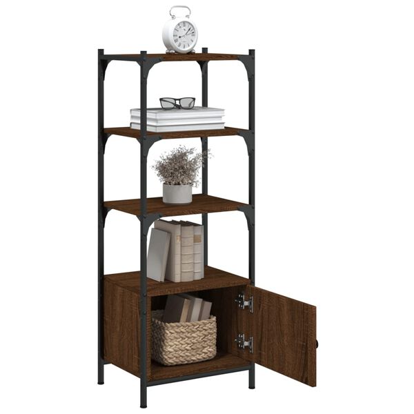 vidaXL Βιβλιοθήκη 3 Επιπέδων Καφέ Δρυς 41x30x109,5 εκ. Επεξεργ. Ξύλο