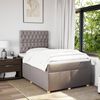 vidaXL &Kappa;&rho;&epsilon;&beta;ά&tau;&iota; Boxspring &mu;&epsilon; &Sigma;&tau;&rho;ώ&mu;&alpha; Taupe 120x200 &epsilon;&kappa;. &Upsilon;&phi;&alpha;&sigma;&mu;ά&tau;&iota;&nu;&omicron;