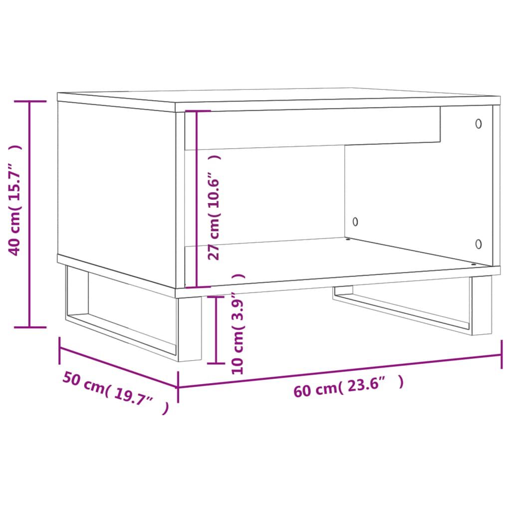 vidaXL Τραπεζάκι Σαλονιού Sonoma Δρυς 60x50x40 εκ. από Επεξεργ. Ξύλο