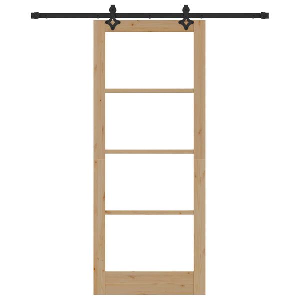 vidaXL Συρόμενη Πόρτα ORKDAL Καφέ 86 x 211 cm Ξύλο και μέταλλο