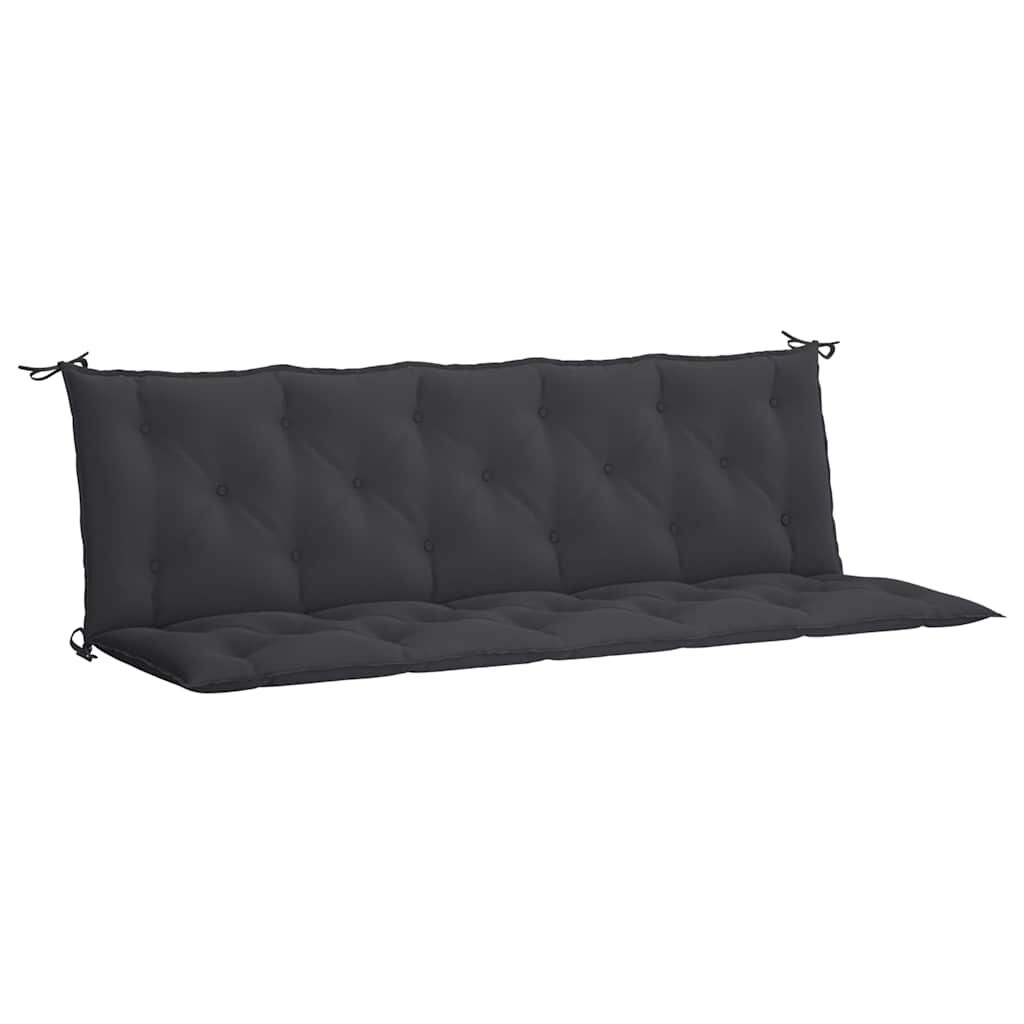 vidaXL Μαξιλάρι Πάγκου Κήπου Μαύρο 180x(50+50)x7 εκ. Ύφασμα Oxford