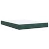 vidaXL Κρεβάτι Boxspring με Στρώμα Σκούρο Πράσινο 160x200εκ. Βελούδινο