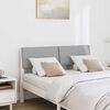 vidaXL Ταπετσαρισμένο κεφαλάρι Ανοιχτό γκρι 120 cm