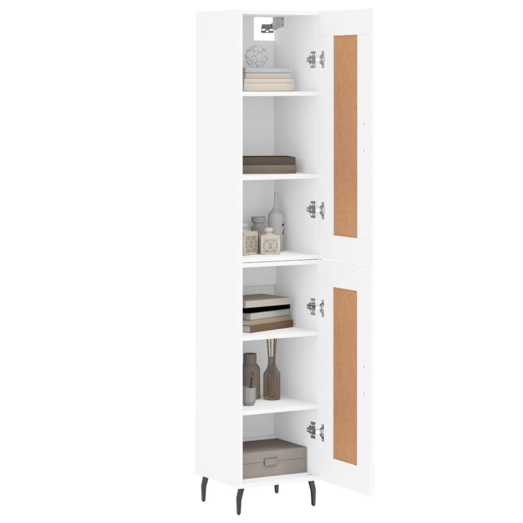 vidaXL Ντουλάπι Λευκό 34,5 x 34 x 180 εκ. από Επεξεργασμένο Ξύλο
