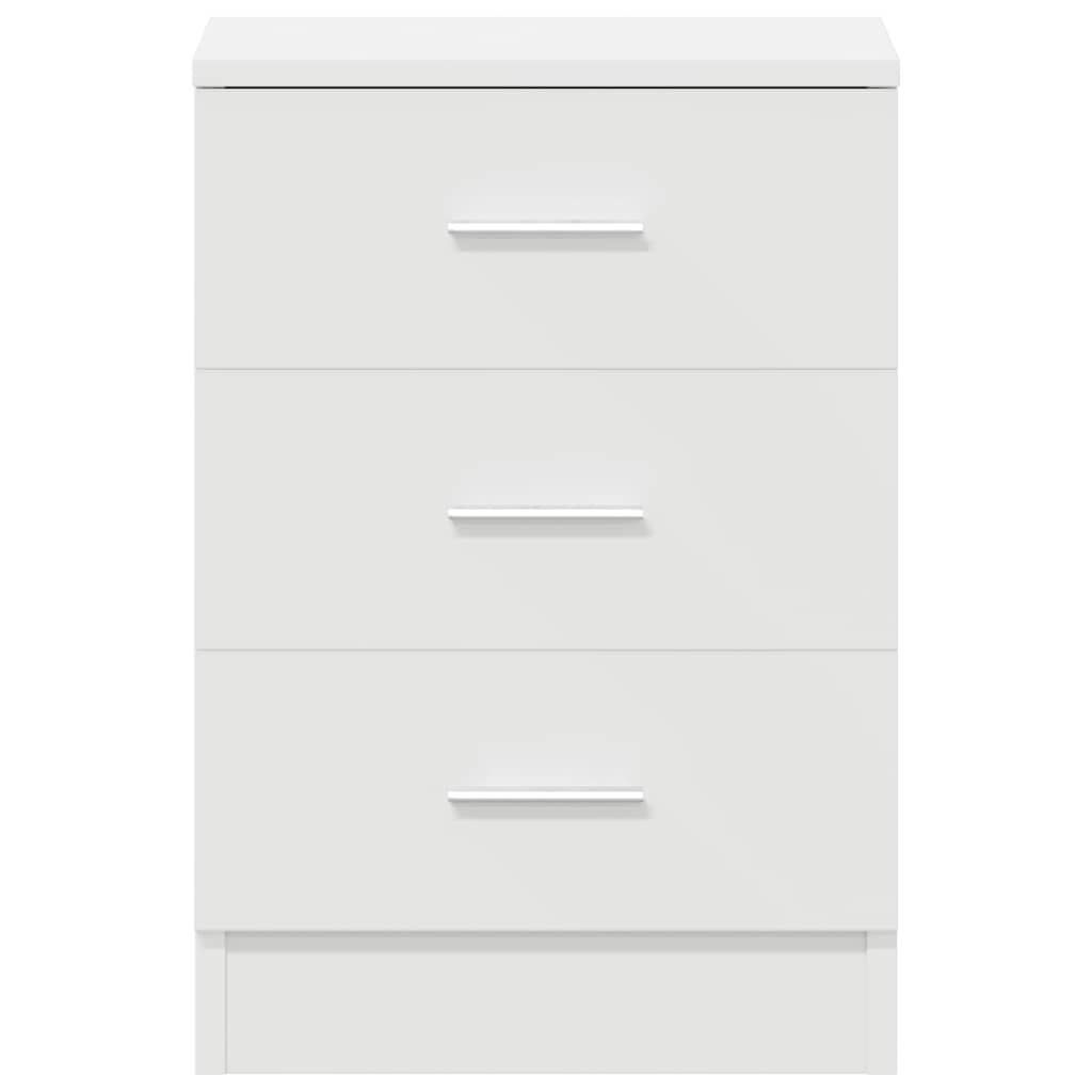 vidaXL Κομοδίνα 2 τεμ. Λευκά 38 x 35 x 56 εκ. από Επεξ. Ξύλο