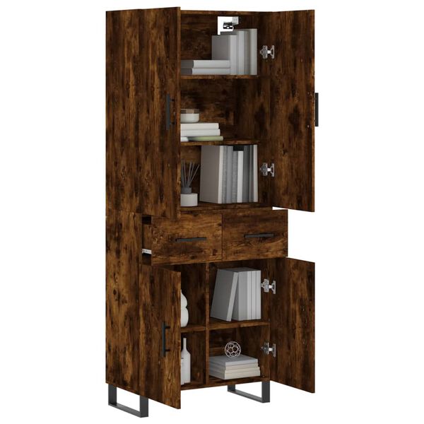 vidaXL Ντουλάπι Καπνιστή Δρυς 69,5x34x180 εκ. από Επεξεργασμένο Ξύλο