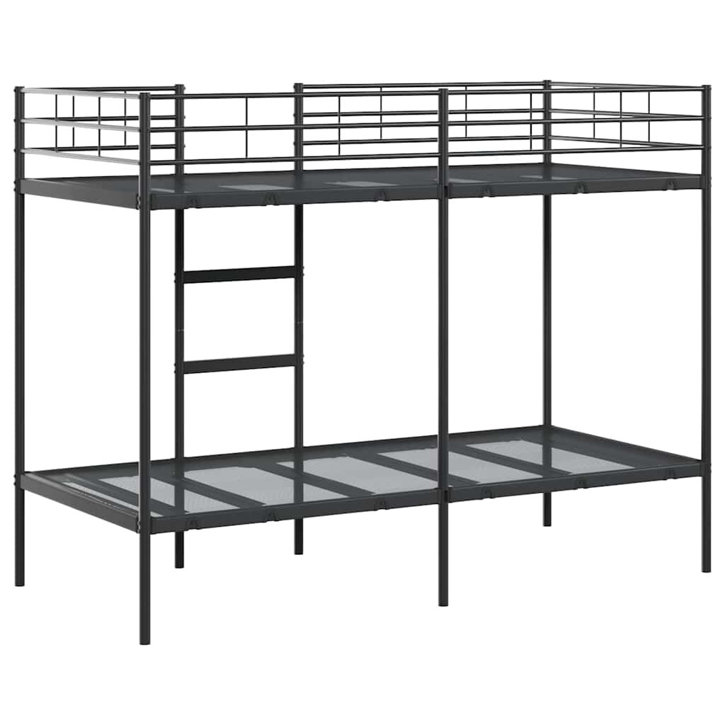 vidaXL Κουκέτα χωρίς στρώμα Μαύρο 100x190 cm Ατσάλι