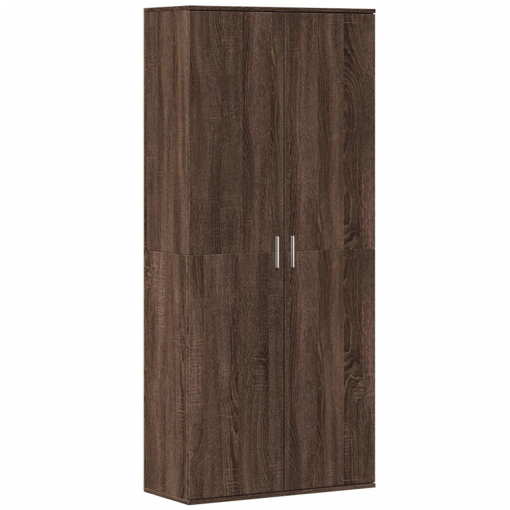 vidaXL Ντουλάπι Καφέ Δρυς 80x35x180 εκ. από Επεξεργασμένο Ξύλο