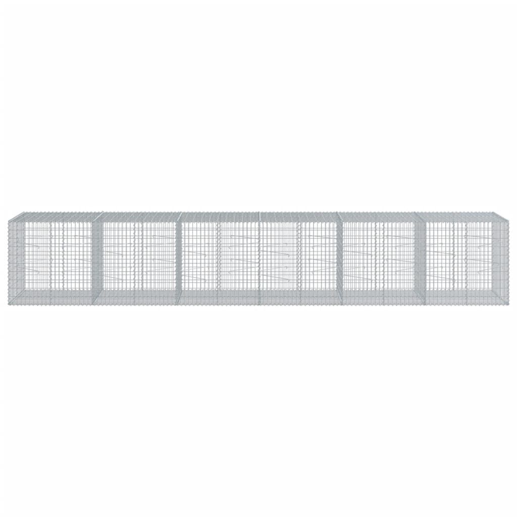 vidaXL Συρματοκιβώτιο με Κάλυμμα 600x100x100εκ από Γαλβανισμένο Χάλυβα