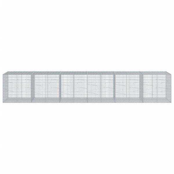 vidaXL Συρματοκιβώτιο με Κάλυμμα 600x100x100εκ από Γαλβανισμένο Χάλυβα