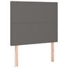 vidaXL Πλαίσιο Κρεβατιού με Κεφαλάρι Γκρι 90x190 εκ. Συνθετικό Δέρμα