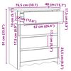 vidaXL Κομοδίνο Drammen Λευκό 76.5 x 40 x 91 εκ Μασίφ ξύλο πεύκου