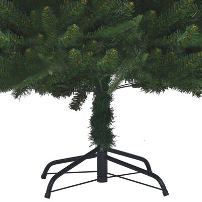 vidaXL Χριστουγεννιάτικο Δέντρο Τεχν. LED/Μπάλες Πράσινο 240 εκ PVC/PE