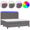 vidaXL &Kappa;&rho;&epsilon;&beta;ά&tau;&iota; Boxspring &mu;&epsilon; &Sigma;&tau;&rho;ώ&mu;&alpha; & LED &Gamma;&kappa;&rho;&iota; 200x200 &epsilon;&kappa;. &Sigma;&upsilon;&nu;&theta;. &Delta;έ&rho;&mu;&alpha;
