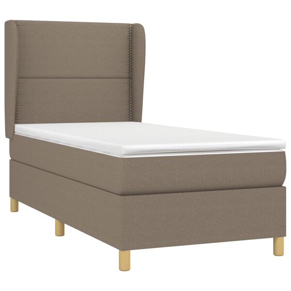 vidaXL &Kappa;&rho;&epsilon;&beta;ά&tau;&iota; Boxspring &mu;&epsilon; &Sigma;&tau;&rho;ώ&mu;&alpha; Taupe 90x200 &epsilon;&kappa;. &Upsilon;&phi;&alpha;&sigma;&mu;ά&tau;&iota;&nu;&omicron;