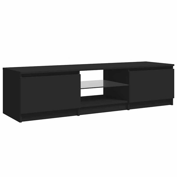 vidaXL Έπιπλο Τηλεόρασης με LED Μαύρο 140x40x36 εκ.