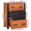 vidaXL Πλαϊνό γραφείο 3 pcs Καφέ 110 x 30 x 75 εκ Μασίφ ξύλο ακακίας