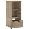 vidaXL Ντουλάπι Αποθήκευσης Κήπου Beige 50x55x115 εκ. Συνθετικό Ρατάν