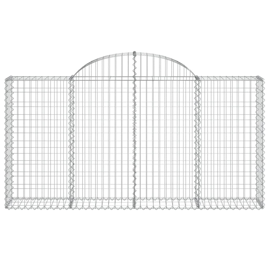 vidaXL Συρματοκιβώτια Τοξωτά 40 τεμ. 200x30x100/120 εκ. Γαλβαν. Ατσάλι