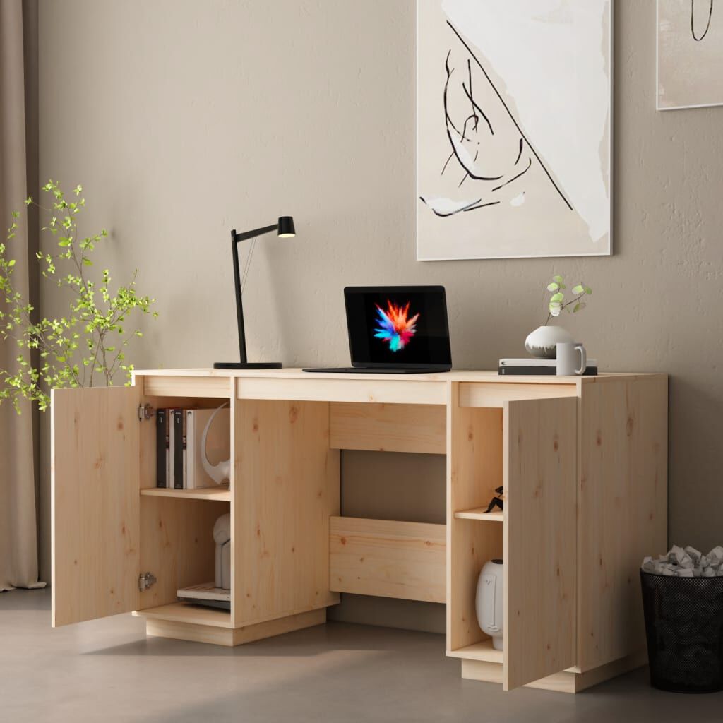 vidaXL Γραφείο 140 x 50 x 75 εκ. από Μασίφ Ξύλο Πεύκου