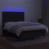 vidaXL &Kappa;&rho;&epsilon;&beta;ά&tau;&iota; Boxspring &mu;&epsilon; &Sigma;&tau;&rho;ώ&mu;&alpha; & LED &Mu;&alpha;ύ&rho;&omicron; 140x190 &epsilon;&kappa;. &Upsilon;&phi;&alpha;&sigma;&mu;ά&tau;&iota;&nu;&omicron;