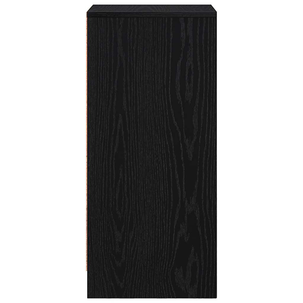 vidaXL Sideboard Μαύρη βελανιδιά 29,5x34x76 cm Κατασκευασμένο ξύλο