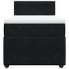 vidaXL Κρεβάτι Boxspring με Στρώμα Μαύρο 90x190 εκ. Βελούδινο