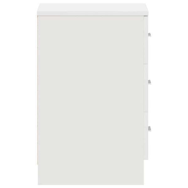 vidaXL Κομοδίνο Λευκό 38 x 35 x 56 εκ. από Επεξ. Ξύλο
