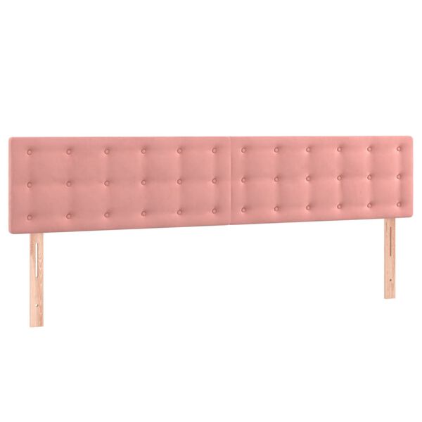 vidaXL Κεφαλάρια Κρεβατιού 2 τεμ. Ροζ 80 x 5 x 78/88 εκ. Βελούδινο