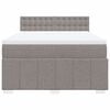 vidaXL &Kappa;&rho;&epsilon;&beta;ά&tau;&iota; Boxspring &mu;&epsilon; &Sigma;&tau;&rho;ώ&mu;&alpha; Taupe 140x190 &epsilon;&kappa;. &Upsilon;&phi;&alpha;&sigma;&mu;ά&tau;&iota;&nu;&omicron;