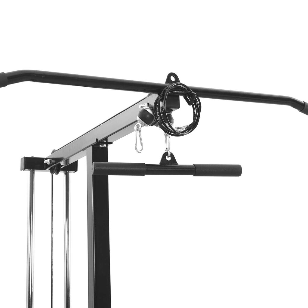 vidaXL Lat Pulldown Machine με Ρυθμιζόμενη Καρέκλα 80 kg Φορτιζόμενο Ατσάλι