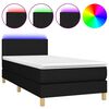 vidaXL &Kappa;&rho;&epsilon;&beta;ά&tau;&iota; Boxspring &mu;&epsilon; &Sigma;&tau;&rho;ώ&mu;&alpha; & LED &Mu;&alpha;ύ&rho;&omicron; 90x190 &epsilon;&kappa;. &Upsilon;&phi;&alpha;&sigma;&mu;ά&tau;&iota;&nu;&omicron;