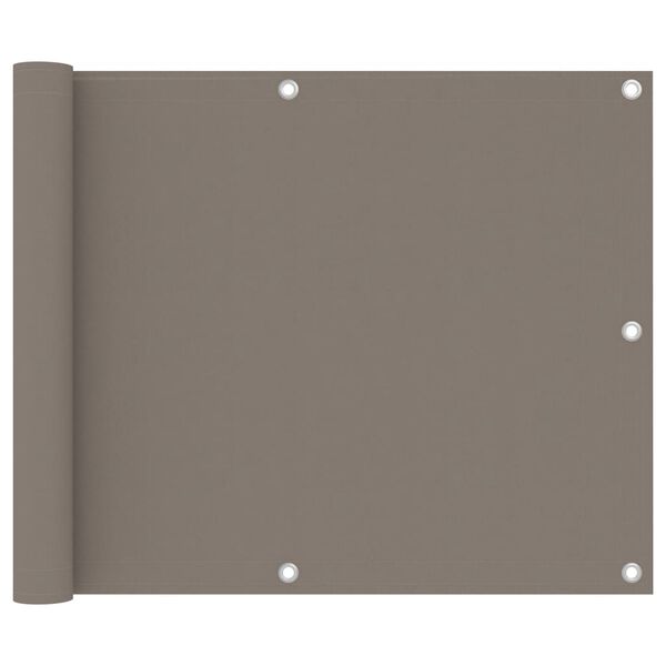 vidaXL Διαχωριστικό Βεράντας Taupe 75 x 400 εκ. Ύφασμα Oxford