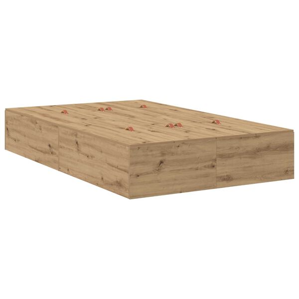 μονάδα αποθήκευσης κρεβάτι vidaXL Artisan Oak 120x190 εκ.