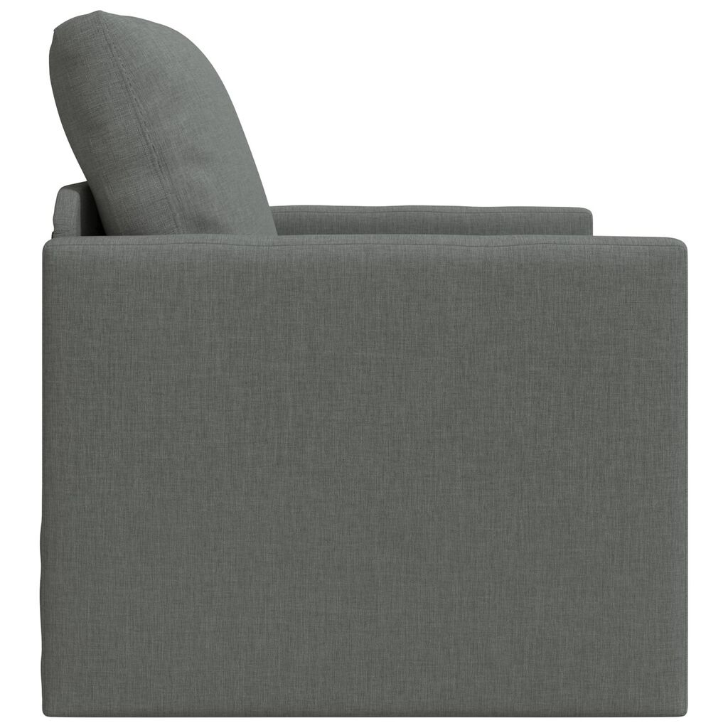 vidaXL Καναπές-Κρεβάτι Δαπέδου 2 σε 1 Σκ. Γκρι 112x174x55 εκ. Ύφασμα