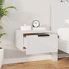 vidaXL Κομοδίνο Επιτοίχιο Γυαλιστερό Λευκό 34x30x20 εκ.