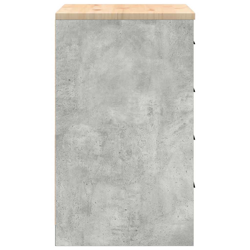 vidaXL ντουλάπι αποθήκευσης γκαράζ 60x51x85 εκ μασίφ ξύλο πεύκο