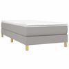 vidaXL Κρεβάτι Boxspring με Στρώμα Ανοιχτό Γκρι 100x200 εκ. Υφασμάτινο