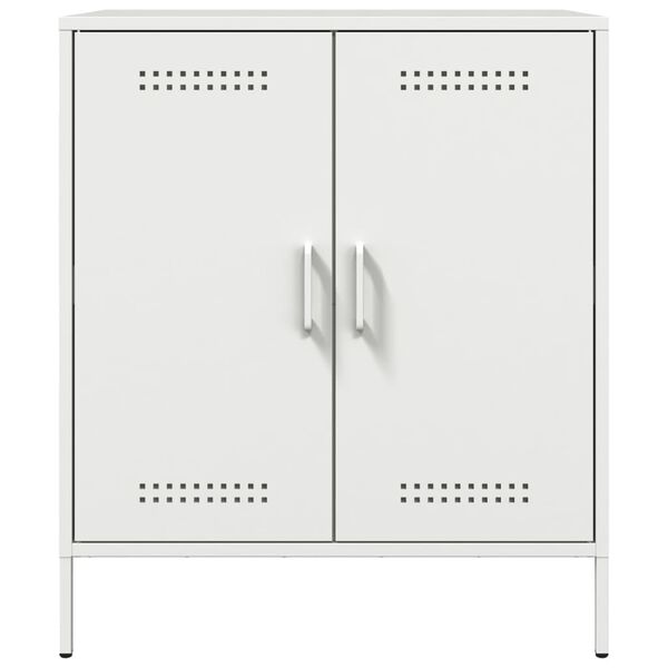 vidaXL Μπουφές Λευκός 68x39x79 εκ. από Ατσάλι